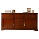 Late 20th Century Large Classical Style Mahogany Finish Sideboard with Drawers
