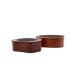 Organic modern set of 2 wood ashtrays, France 1970s