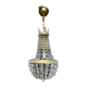 Lustre ancien montgolfière  laiton avec pampilles
