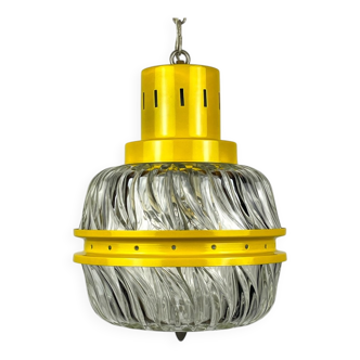 Mid-century yellow Italian suspension, 1960s