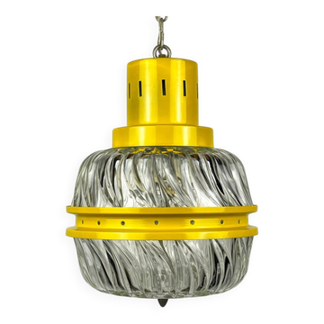 Mid-century yellow Italian suspension, 1960s