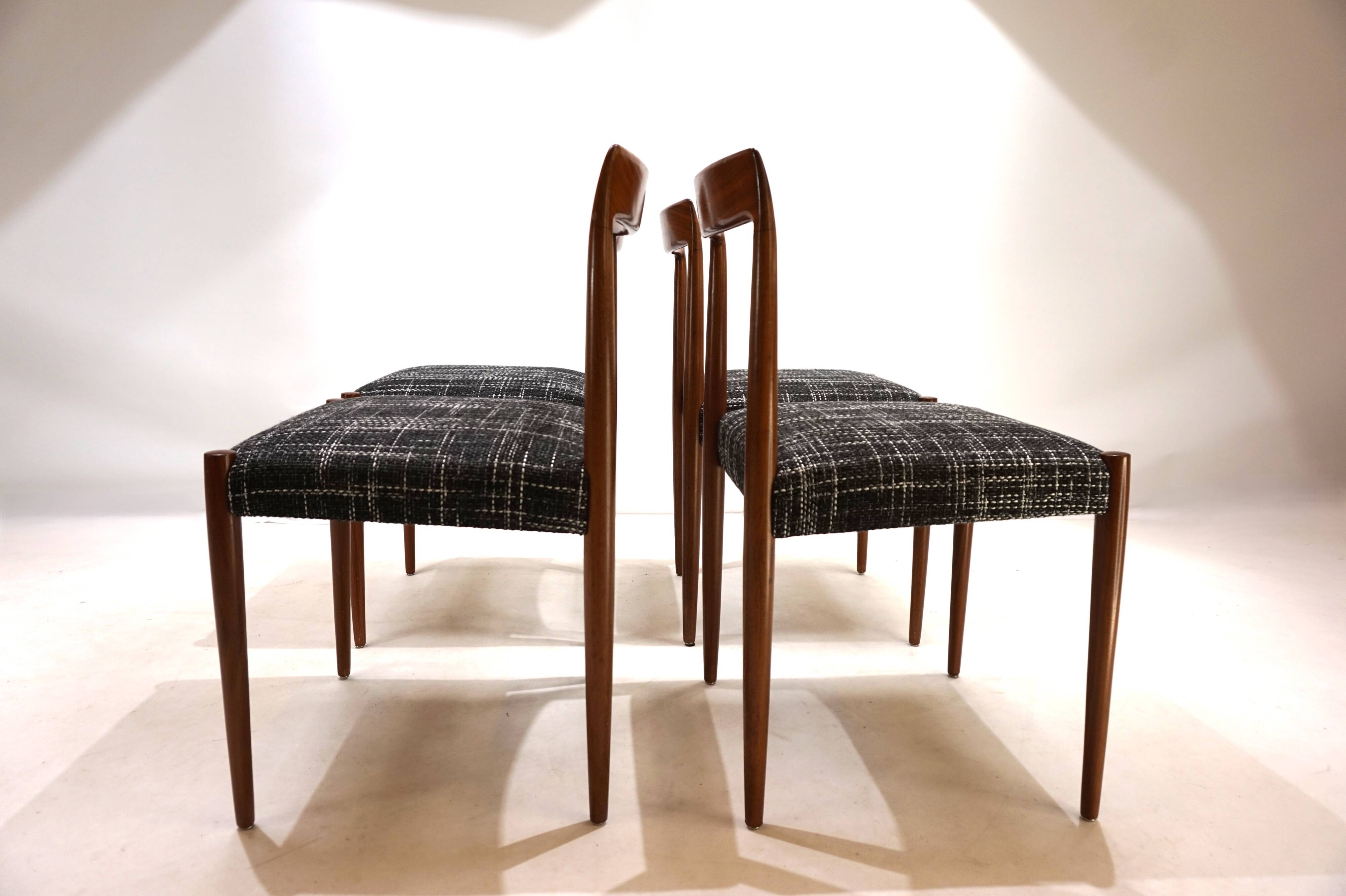 Lübke Teak Dining Chairs Set of 4, 1960