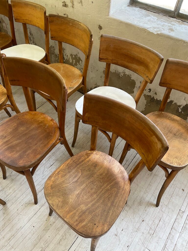 Set of 11 Baumann bistro chairs