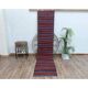 1970s Vintage Turkish Handmade Wool Cotton Pink Kilim Runner Rug 70x311