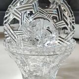 Elegant crystal candy box, with geometric design, Boho-Chic style