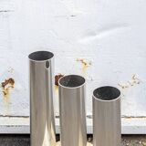 Porte-parapluie Travertin et aluminium Italie 1970