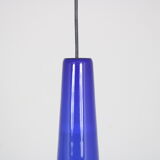1960s Blue glass hanging lamp by Vistosi, Italy