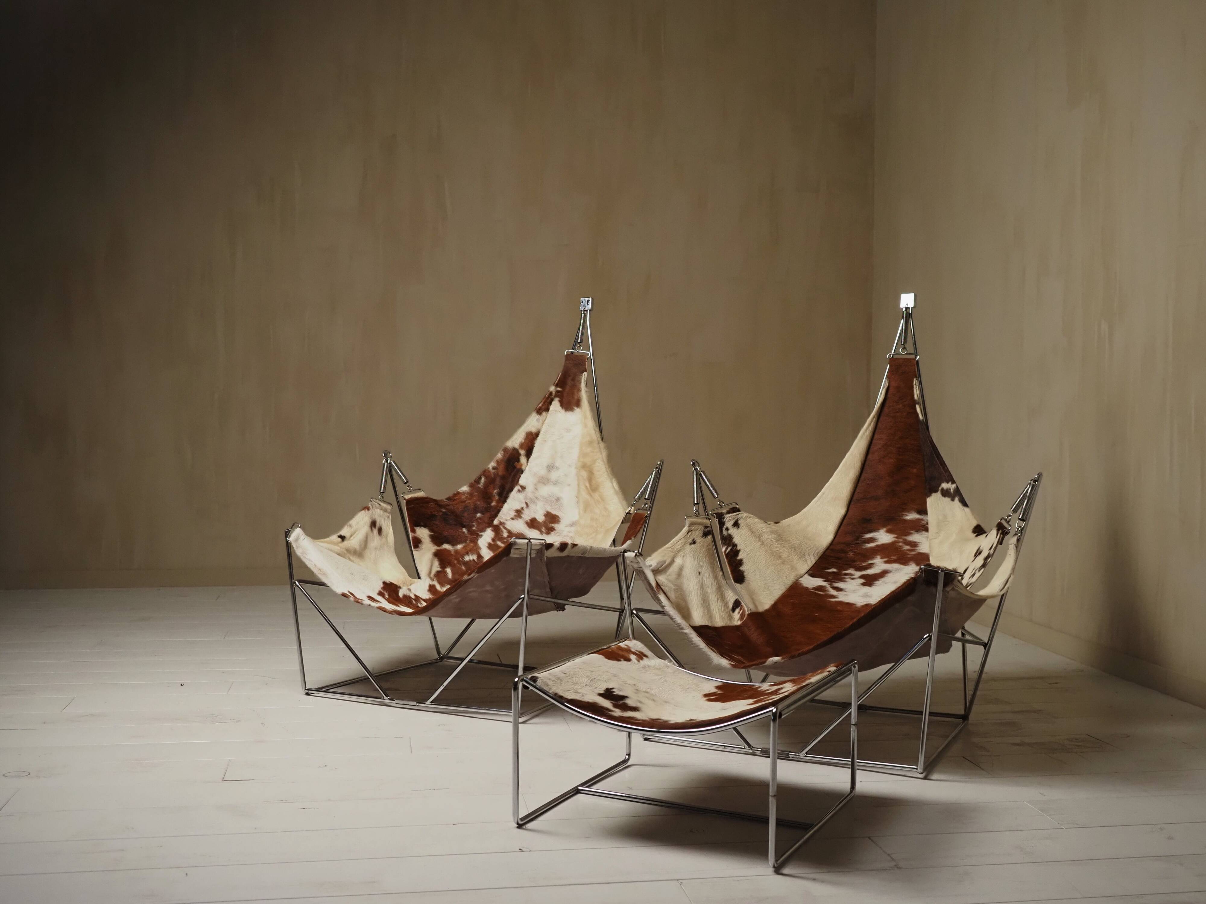 David's deck chairs and hammock by Odile Mir, France 1972