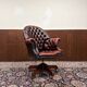 English Oxblood Chesterfield Desk Chair Director Chair