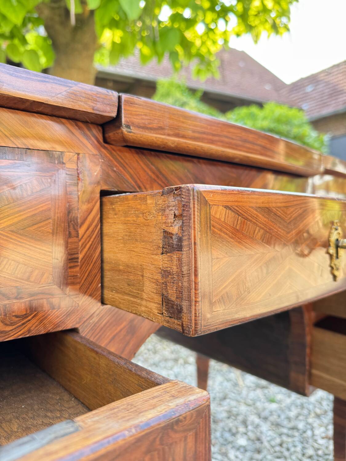 Louis xv marquetry dressing table xviii eme century