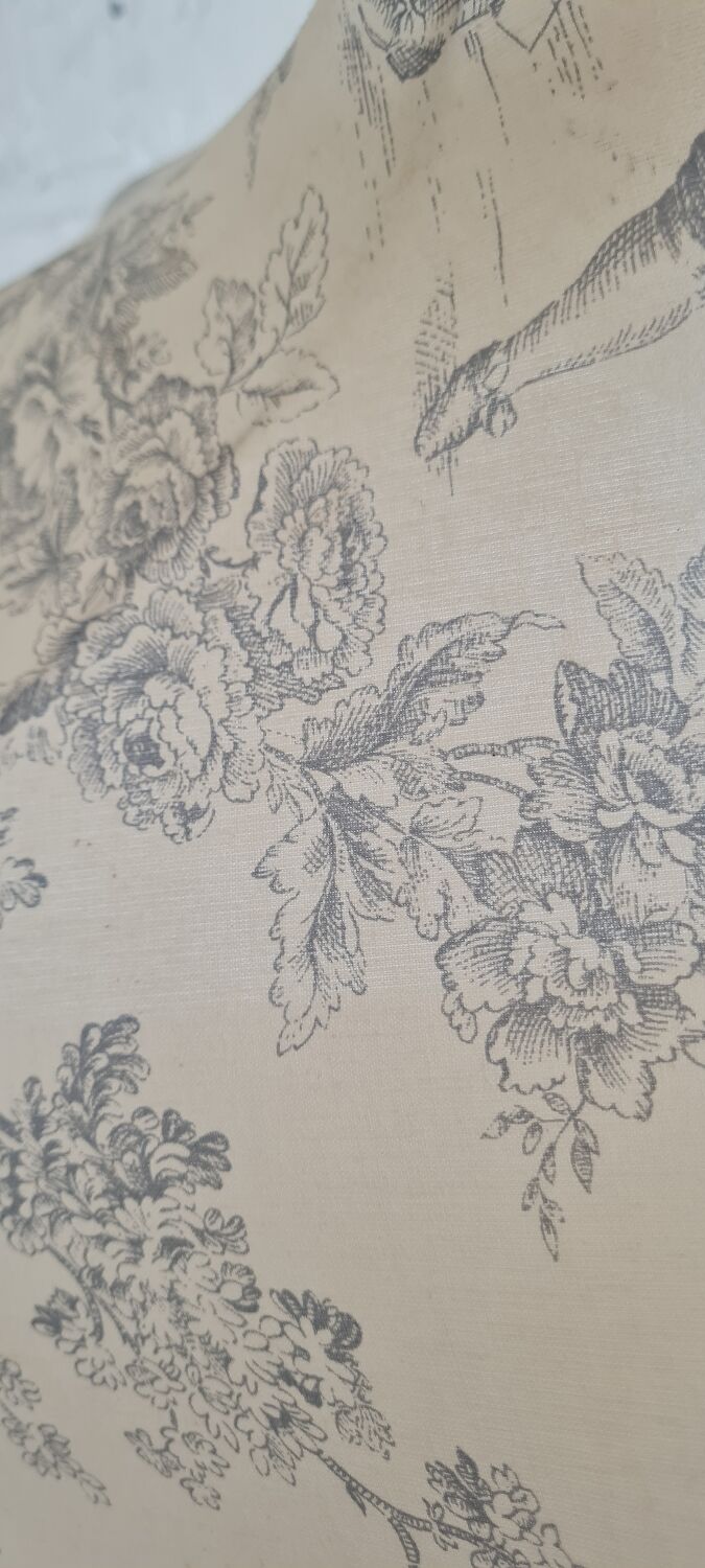 Vintage suspension in toile de jouy