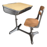 Pupitre d'écolier américain vintage