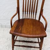 Vintage high chair from the 1960s in solid wood, chic country style.