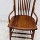 Vintage high chair from the 1960s in solid wood, chic country style.