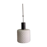 Art-Deco pendant lamp with white frosted glass lampshade from the 1930