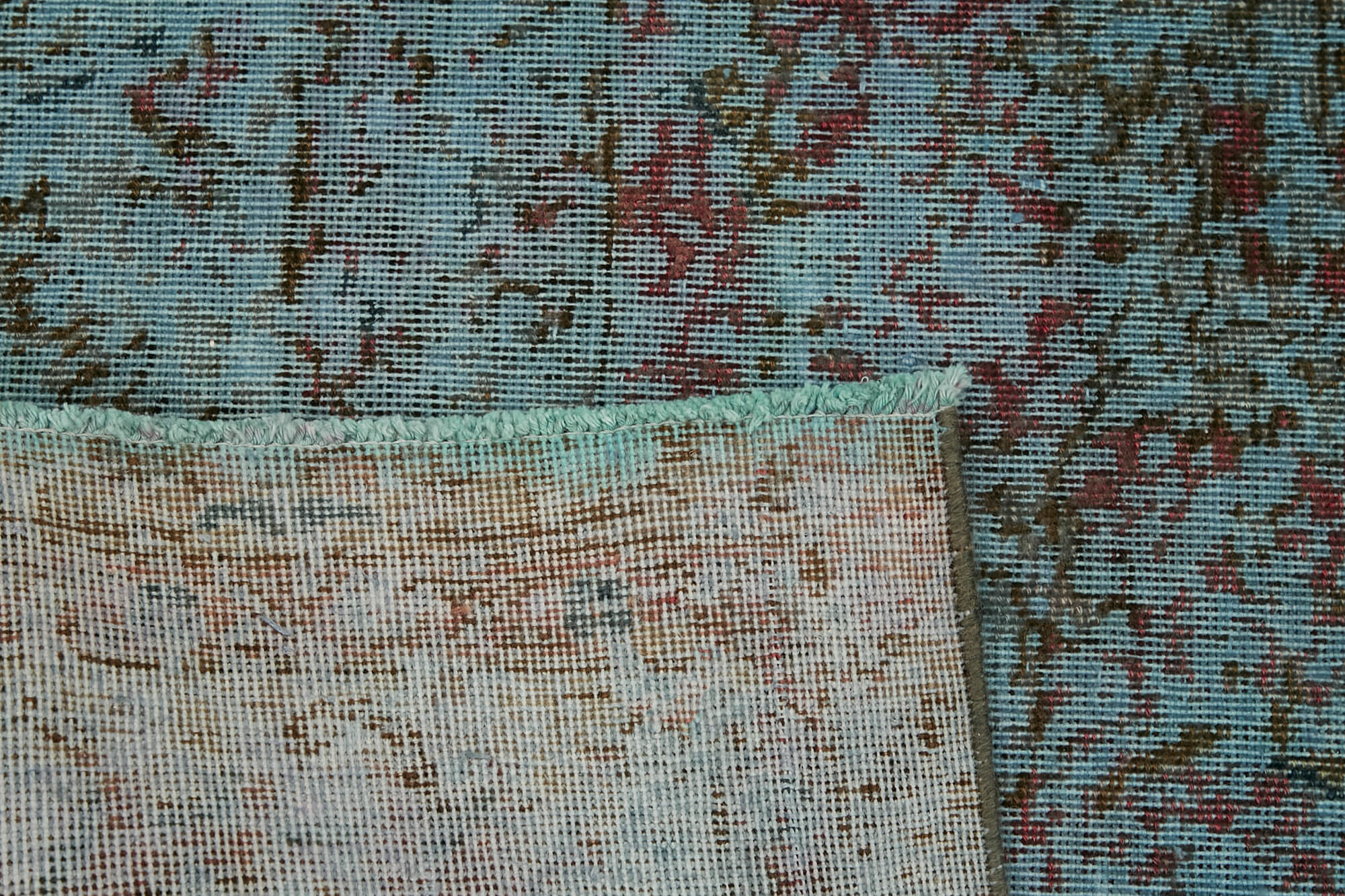 Handmade oriental decorative 1980s 331 cm x 331 cm blue wool carpet