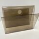 Smoked plexiglass magazine rack in the style of Michel Dumas, France, 1970s.
