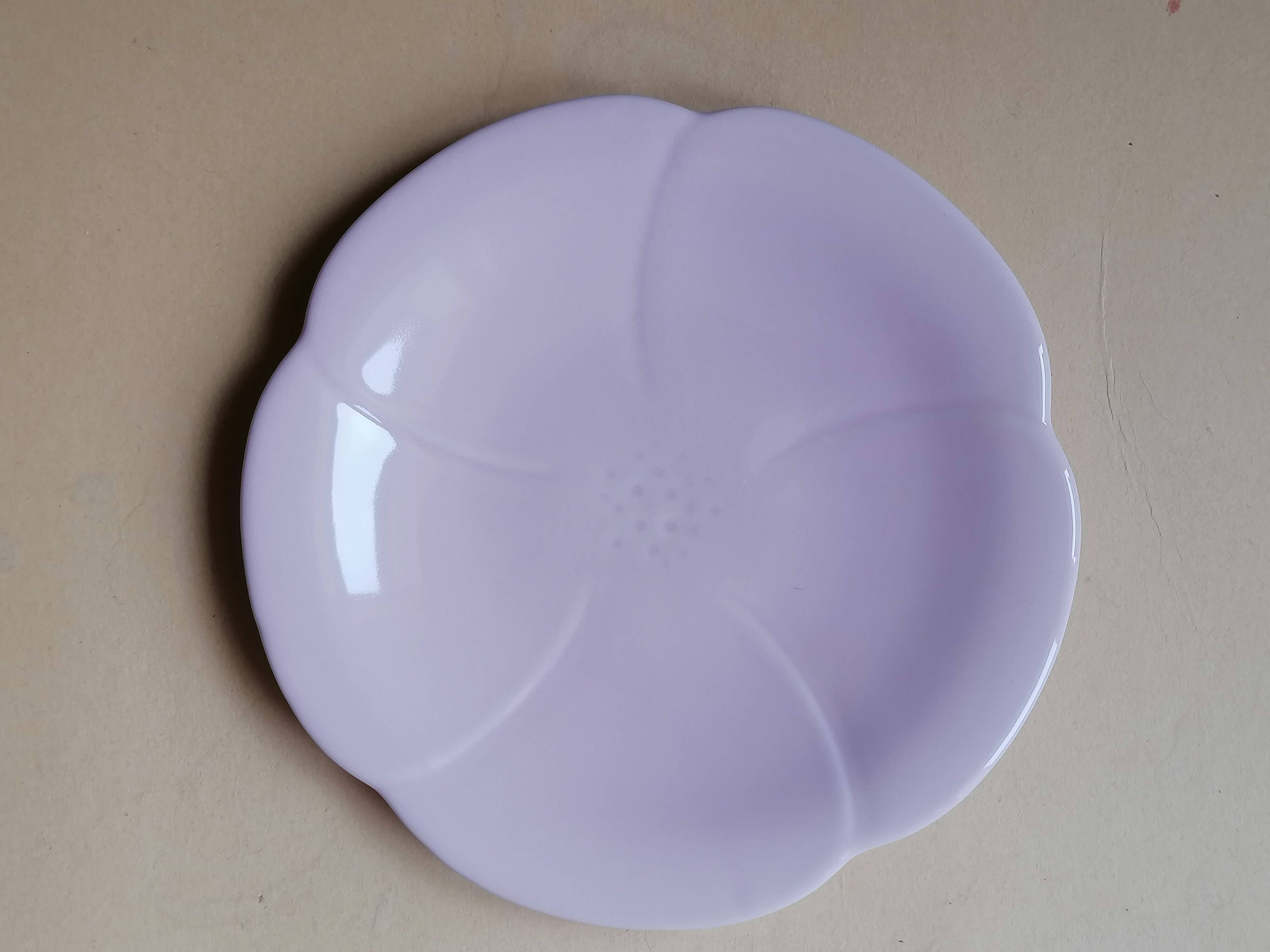 6 dessert plates Geneviève Lethu collection F for flower
