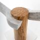 Sculptural Lamp Designed by Carlos Aucejo, made of Marble and Wood.