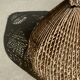 Small rattan lampshade in the shape of a braided hat
