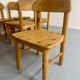 Set of 6 solid pine chairs in Scandinavian design by Reiner Daumiller.