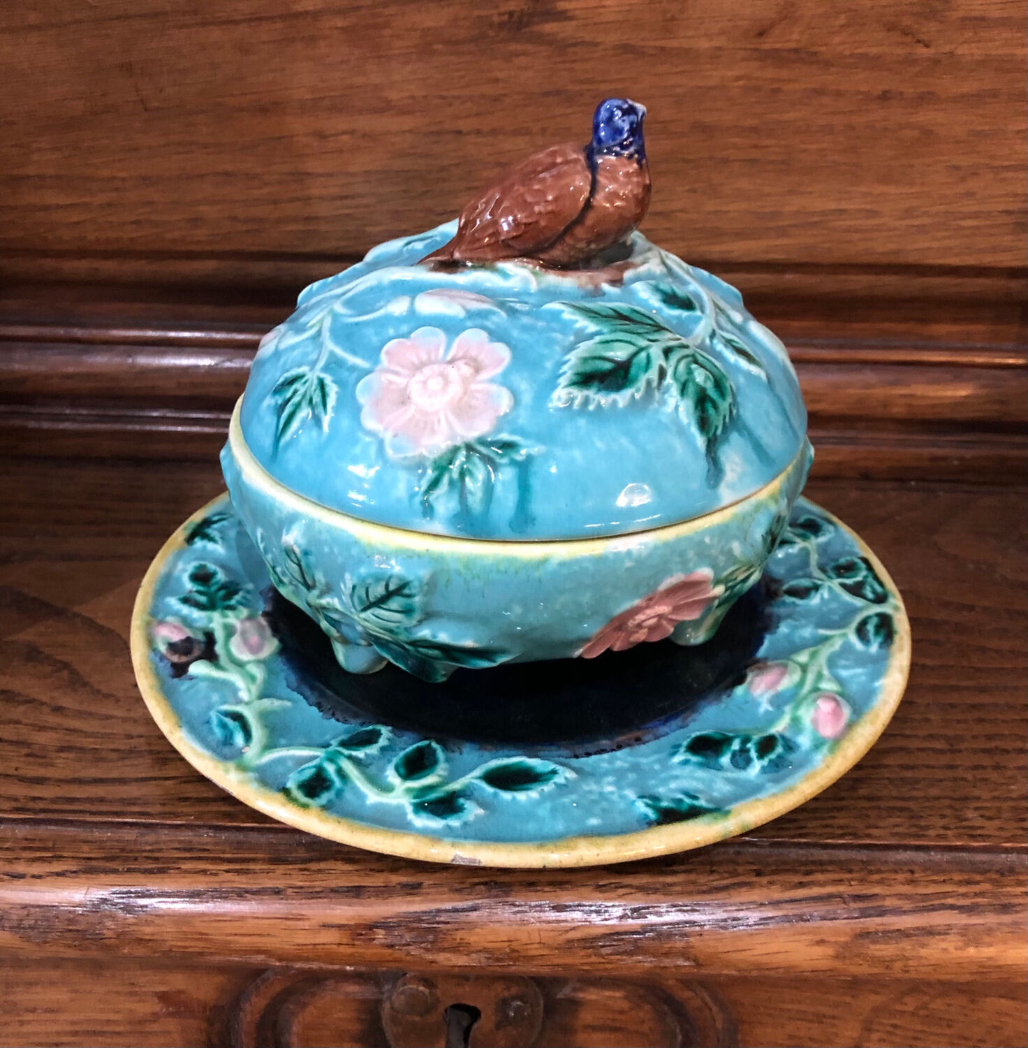 Majolica Barbotine Box George Jones