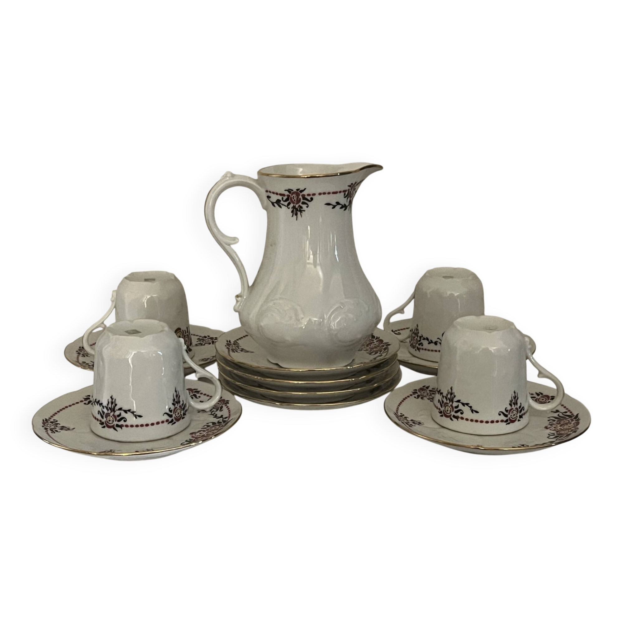 Antique coffee service Porcelain from LIMOGES (B&Cie) 13 pieces