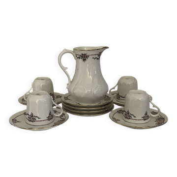 Ancien service a café Porcelaine de LIMOGES (B&Cie) 13 pièces