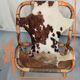 Pair of armchairs bamboo leather skin rohé noordwolde