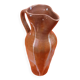 Glazed stoneware pitcher With white dripping on brown background Height: 270mm