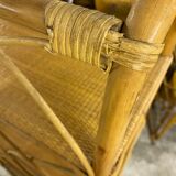 Rattan bookcase shelf