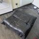 Togo Ligne Roset - Black leather pouf