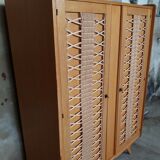 Armoire en rotin vintage