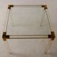 Vintage coffee table from the 1970s in brass and glass, Italy.