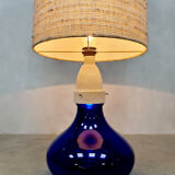 Italian blue glass floor lamp Selenova 60s