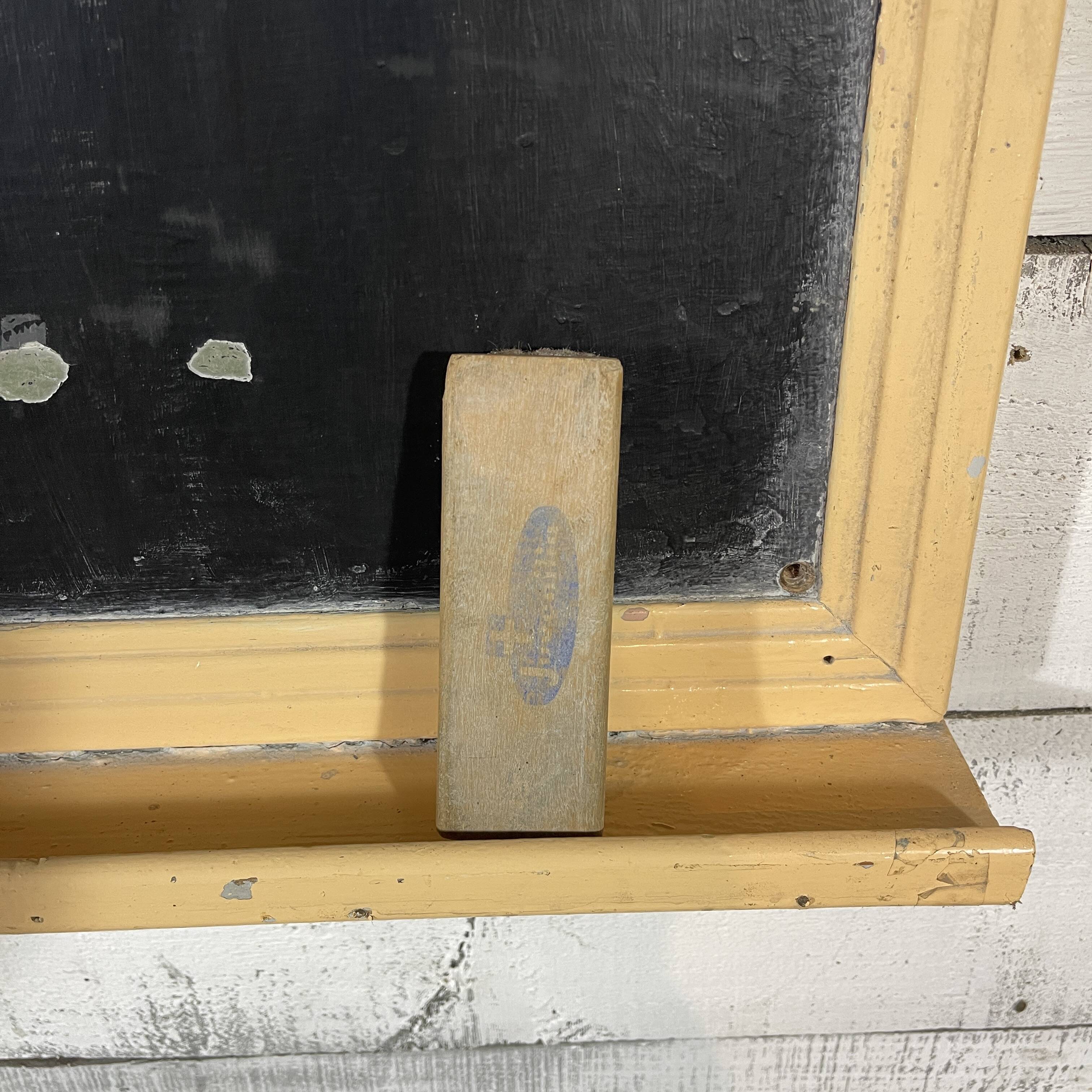 School wall blackboard