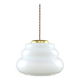 Mid-century italian brass and opaline cloud pendant lamp
