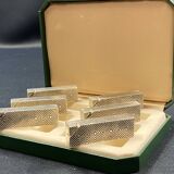 Complete set of 6 vintage metal menu holders 1960-1970