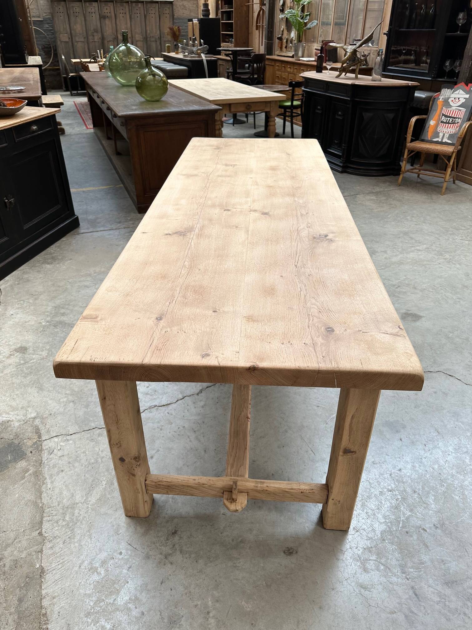 Solid oak farmhouse table
