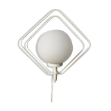 Metal applique with 80s glass sphere
