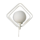 Metal applique with 80s glass sphere