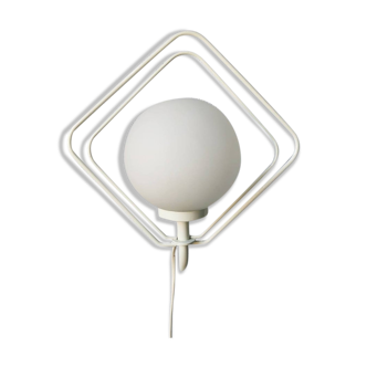 Applique en métal avec la sphère de verre années 80