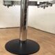 Groove extendable design dining table in tempered glass and chromed steel