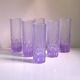 6 Italian Space Age Longdrink Glasses - Alexandrite 1970s