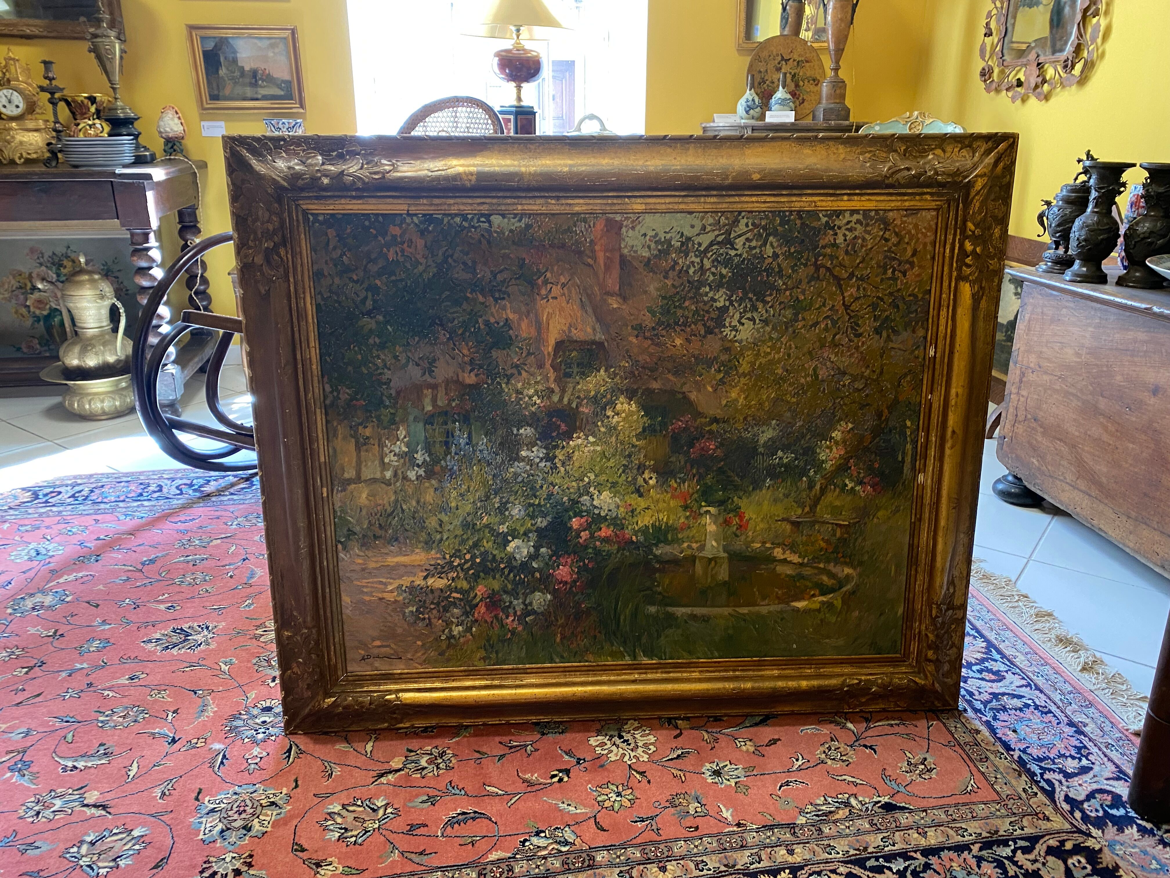 Impressionist painting 1900 signed