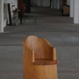 Fauteuil Stump Moderne en Pin Massif, par un Ébéniste Suédois, Wabi Sabi, années 1960