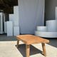 Coffee table in blond teak quadripod