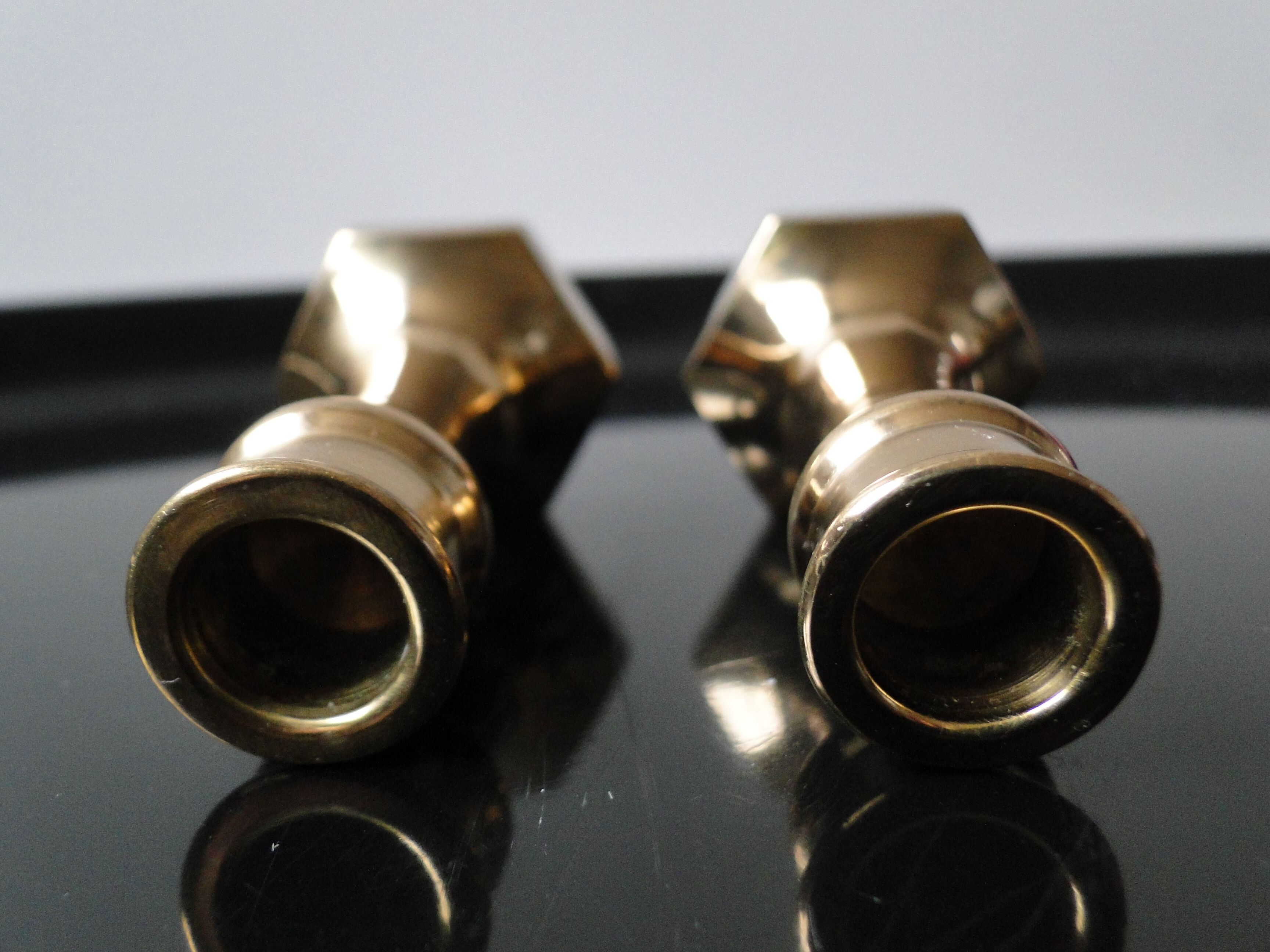 Pair of swedish brass candlesticks from the 1960s