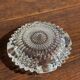 Classic glass ashtray with rose design and cigarette holder D13