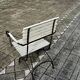 Vintage wrought iron folding garden armchair 1930